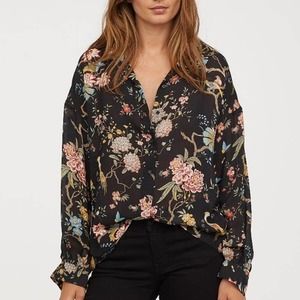CP & J Baker X H&M Black Floral Shirt 2